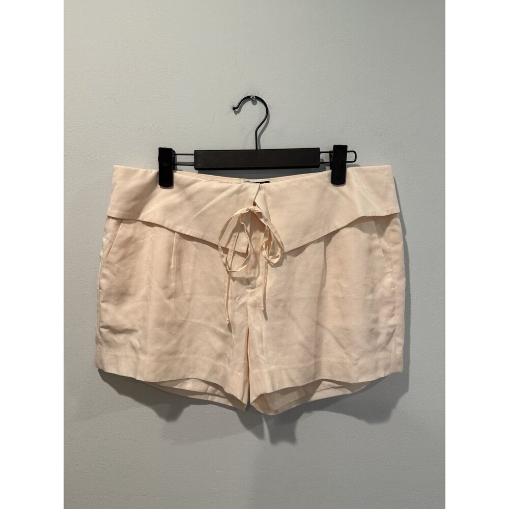NEW Banana Republic Shorts Womens 6 Blush Zip & Front Tie Lightweight Coastal